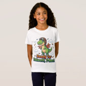 Klaar voor de Start T-Rex Lieve Dinosaur T-Shirt | (Voorkant volledig)