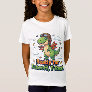 Klaar voor de Start T-Rex Lieve Dinosaur T-Shirt |