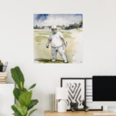Klaar voor de strijd - Archival Cricket Print (Thuiskantoor)