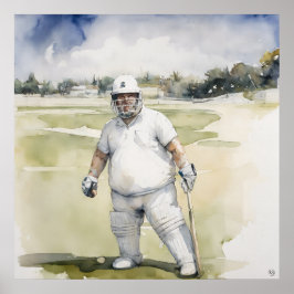Klaar voor de strijd - Archival Cricket Print
