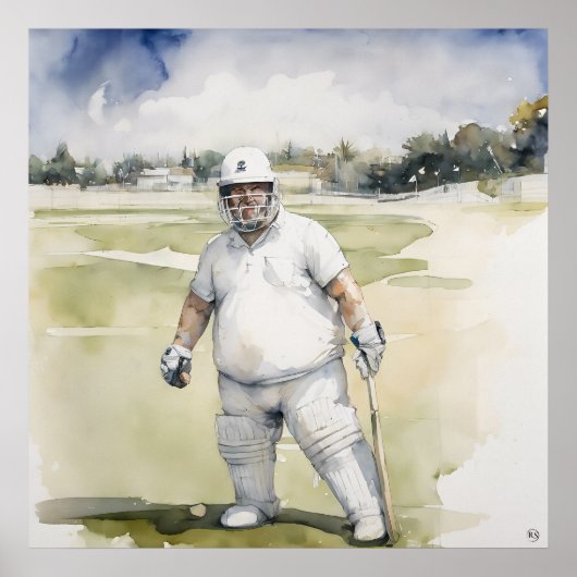 Klaar voor de strijd - Archival Cricket Print (Voorkant)