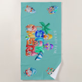 Klaar voor de Waterverf van Summer Gnomen Strandlaken (Voorkant)