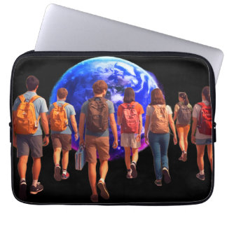Klaar voor de wereld Terug naar school Laptop Sleeve