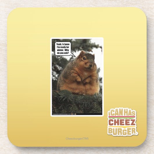 Klaar voor de winter bier onderzetter (Voorkant)