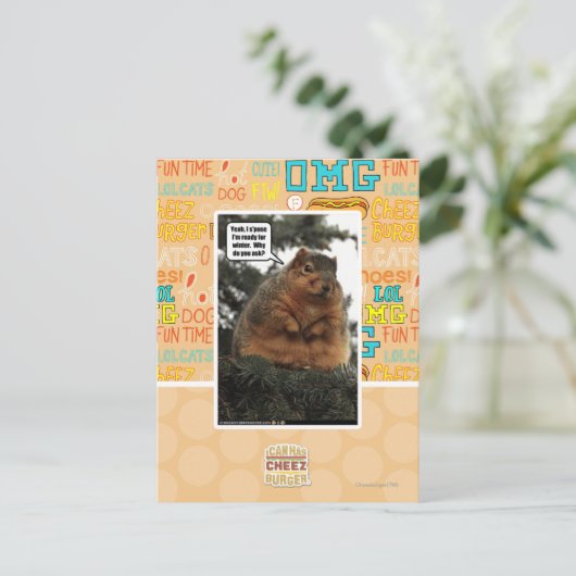 Klaar voor de winter briefkaart (Staand voorkant)