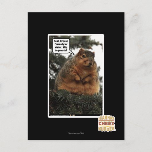 Klaar voor de winter briefkaart (Voorkant)