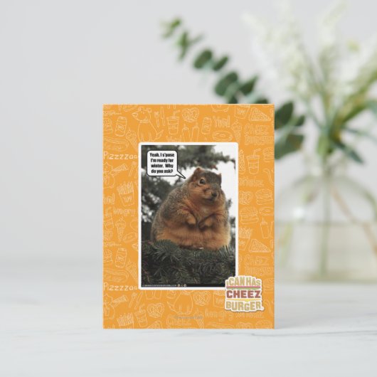 Klaar voor de winter briefkaart (Staand voorkant)