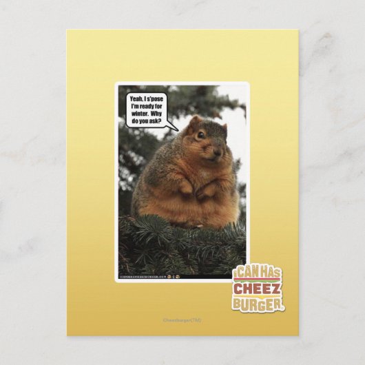 Klaar voor de winter briefkaart (Voorkant)