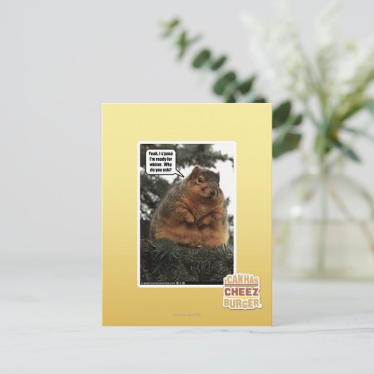 Klaar voor de winter briefkaart (Staand voorkant)