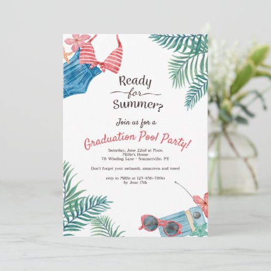 Klaar voor de zomer? Uitnodiging (Staand voorkant)