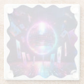 Klaar voor een avond dansen en gokken glazen onderzetter (Achterkant)