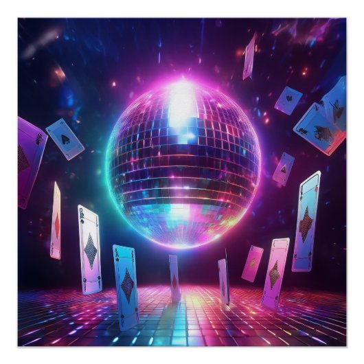 Klaar voor een avond dansen en gokken perfect poster (Voorkant)