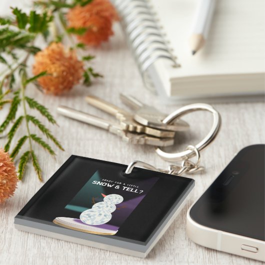 Klaar voor een beetje sneeuw en vertel Discoball S Sleutelhanger (Voorkant Rechts)