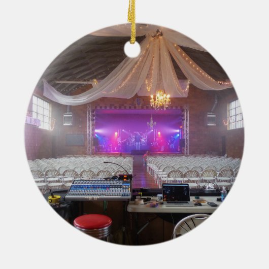 Klaar voor een concert keramisch ornament (Achterkant)