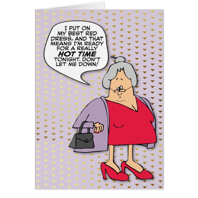 "Klaar voor een Hete Tijd" Funny Senior Birthday-k (Voorkant)