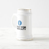 Klaar voor een luidere tas met wieltjes bierpul (Voorkant links)