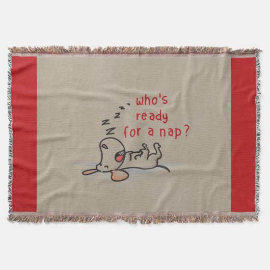 Klaar voor een nap? gewoven deken (Voorkant)