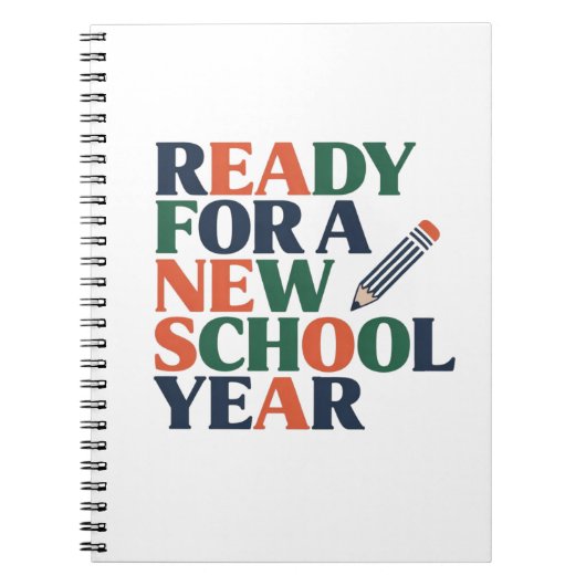Klaar voor een Nieuw Schooljaar Notitieboek (Voorkant)