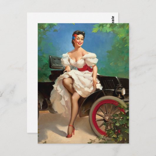 Klaar voor een Ride Pin omhoog Briefkaart (Voorkant / Achterkant)