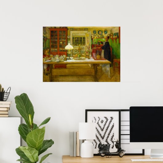 Klaar voor een spel van Carl Larsson Poster (Thuiskantoor)