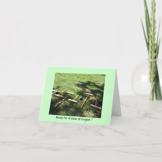 Klaar voor een spel van Croquet ? (Voorkant)