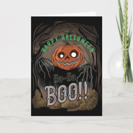 Klaar voor een spookachtige Halloween Kaart (Voorkant)