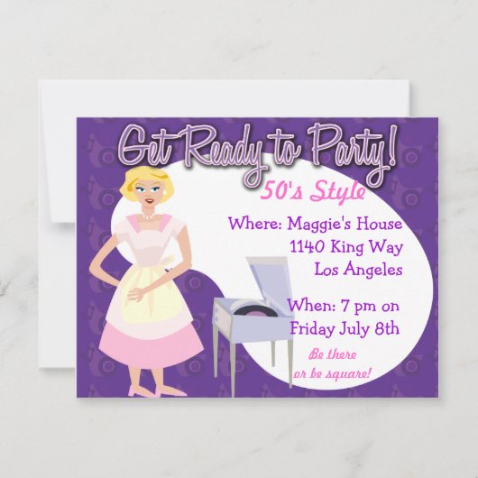 Klaar voor feest! kaart (Voorkant)