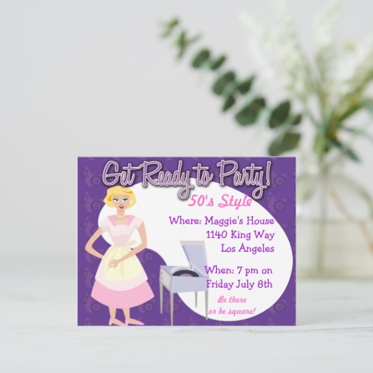 Klaar voor feest! kaart (Staand voorkant)