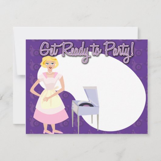 Klaar voor feest! kaart (Achterkant)