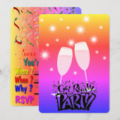 Klaar voor feest save the date (Voorkant / Achterkant)