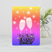 Klaar voor feest save the date (Staand voorkant)