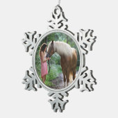 Klaar voor foto tin sneeuwvlok ornament (Rechts)