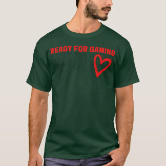 Klaar voor gamen Rood retro vintage T-shirt