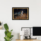 Klaar voor grijze vos poster (Thuiskantoor)