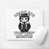 Klaar voor haar maanden herfst bladeren herfst win muismat (Met muis)