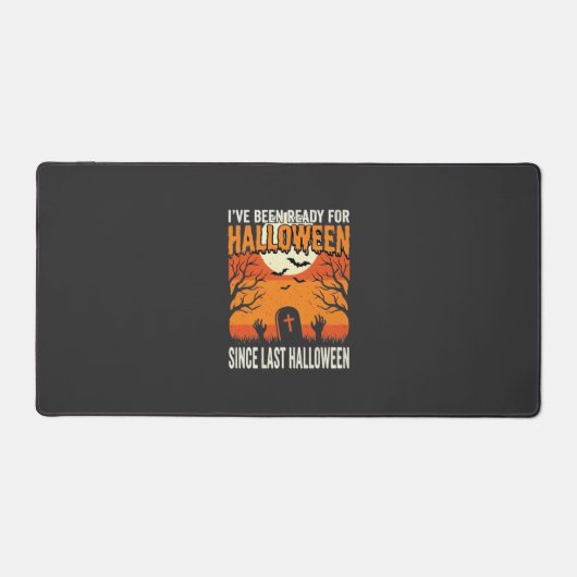 Klaar voor Halloween Begraafplaats Ontwerp_1 Bureaumat (Voorkant)