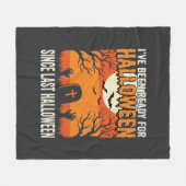 Klaar voor Halloween Begraafplaats Ontwerp_1 Fleece Deken (Voorkant (Horizontaal))