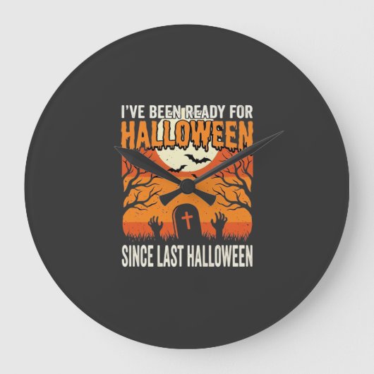 Klaar voor Halloween Begraafplaats Ontwerp_1 Grote Klok (Voorkant)