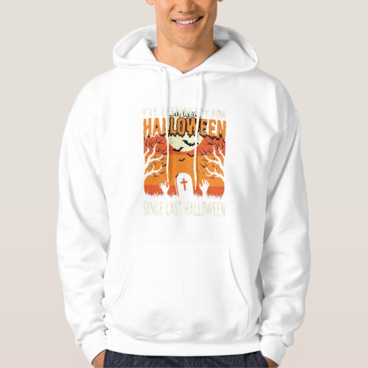 Klaar voor Halloween Begraafplaats Ontwerp_1 Hoodie (Voorkant)