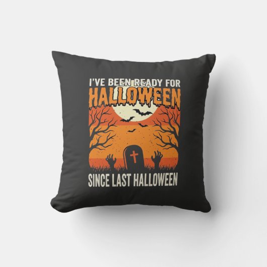 Klaar voor Halloween Begraafplaats Ontwerp_1 Kussen (Voorkant)