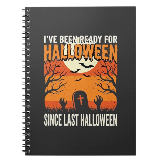 Klaar voor Halloween Begraafplaats Ontwerp_1 Notitieboek (Voorkant)
