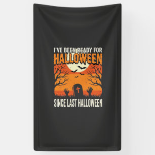 Klaar voor Halloween Begraafplaats Ontwerp_1 Spandoek