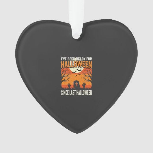 Klaar voor Halloween Kerkhof Ontwerp_1 Ornament (voorkant)