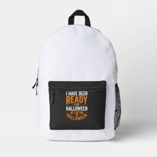 Klaar voor Halloween Pompoen Schedel Design Bedrukte Rugzak