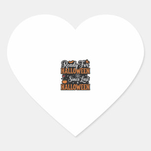 Klaar voor Halloween sinds vorig Halloween Vintage Hart Sticker
