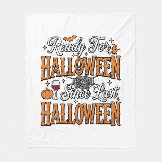 Klaar voor Halloween Vintage Gravure Shirt Ontwerp Fleece Deken