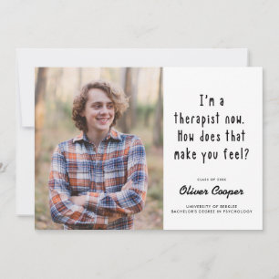 Klaar voor het Afstuderen van de Psychologie van d Aankondiging