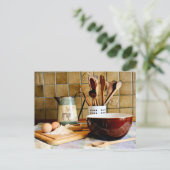 Klaar voor het bakken briefkaart (Staand voorkant)