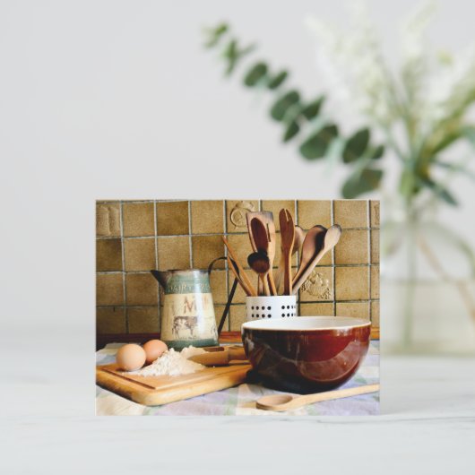 Klaar voor het bakken briefkaart (Staand voorkant)