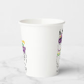 Klaar voor het Masker van Mardi Gras llama feestje Papieren Bekers (Links)